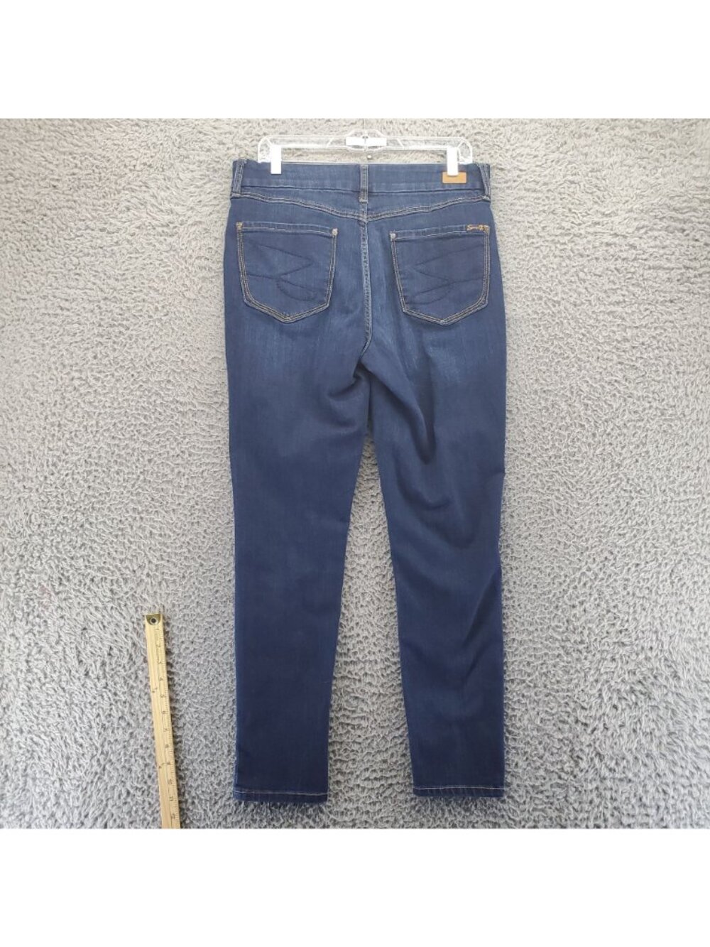 Seven7 Jeans Womens Size 12 Blue Tummyless High Rise Skinny London Wash Stretchy - Picture 12 of 13